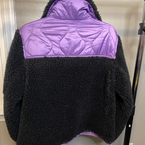 NWT Coach Quilted Sherpa Black/Purple Zip Up Jacket Size XS MSRP: $598 - Picture 4 of 6